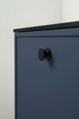 Bouton de meuble Orbit 35.8 en métal noir mat