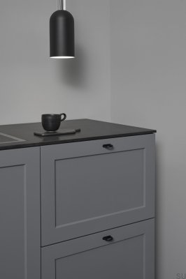 Bouton de meuble D-Lite 32 en métal noir mat