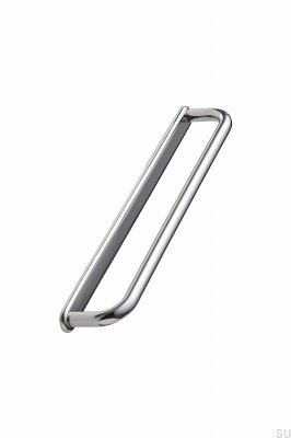 Poignée de meuble allongée en métal nickelé D-Lite 160