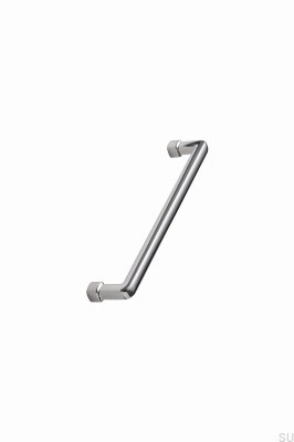 Poignée de meuble allongée en métal nickelé Equester 160