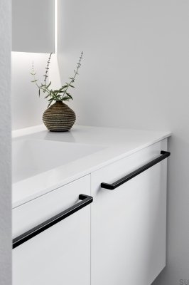 Poignée de meuble allongée Mango 544 Aluminium Noir Mat
