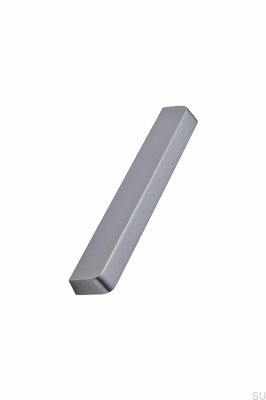 Poignée de meuble allongée en métal brossé anthracite Guild 160