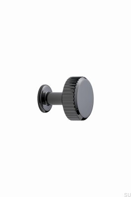 Bouton de meuble Villa Rond 30 Métal Nickelé Noir