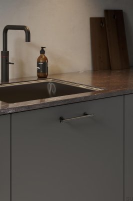 Poignée de meuble oblongue Villa 128 Gun-Metal