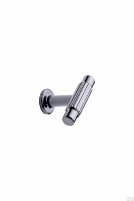 Bouton de meuble T-Bar Villa T 50 en métal plaqué nickel noir