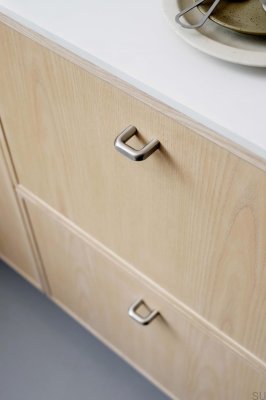 Bouton de meuble en métal argenté Unify 32