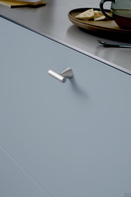 Bouton de meuble en métal argenté T-Bar Delta 23,5