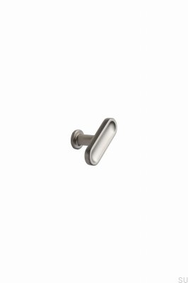 Bouton de meuble en métal argenté T-Bar Chateau T 52
