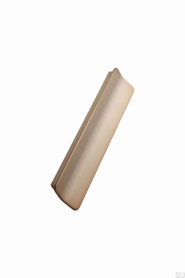 Poignée de meuble allongée en métal doré brossé Leaf 160