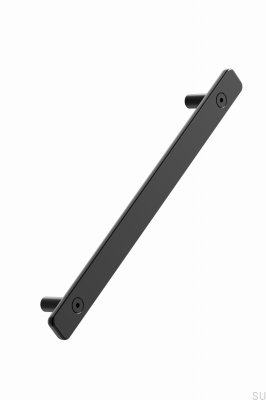 Poignée de meuble oblongue Tool 192, métal, noir mat