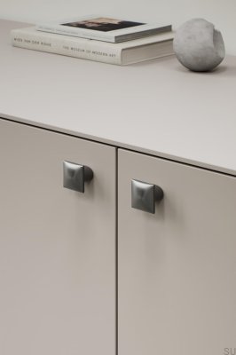 Bouton de meuble en métal couleur bronze Flow 16
