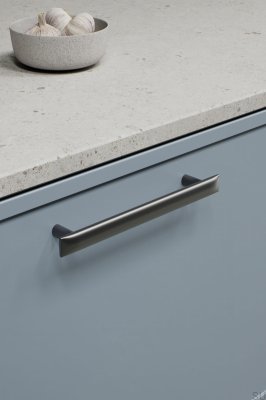 Poignée de meuble oblongue Flow 160 Gun-Metal