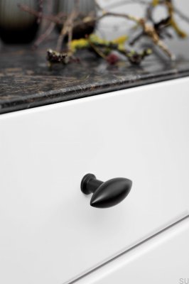 Zeppelin 51.9 Bouton de meuble en métal Noir mat
