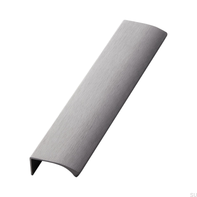 Poignée de meuble Edge Straight 200 en aluminium anthracite brossé