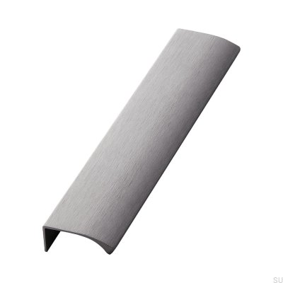 Poignée de meuble Edge Straight 200 en aluminium anthracite brossé