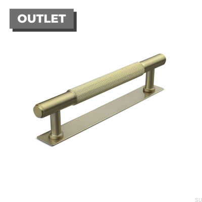 Poignée de meuble oblongue Salo Stripe 128 or brossé