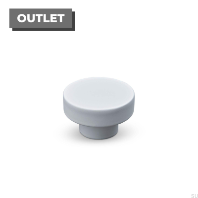 Vasto 34 Bouton de meuble en métal Blanc mat