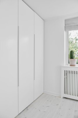 Poignée de meuble Edge Straight 1200 en aluminium blanc mat