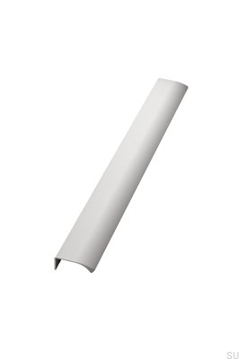 Poignée de meuble Edge Straight 350 en aluminium blanc mat