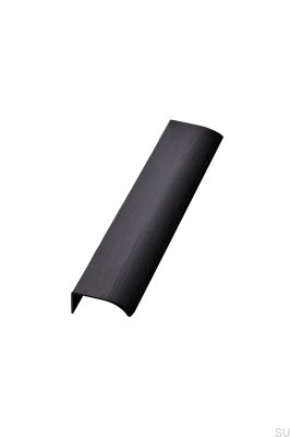 Poignée de meuble Edge Straight 600 en aluminium noir mat brossé