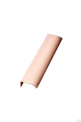 Poignée de meuble Edge Straight 200 en aluminium et cuivre brossé