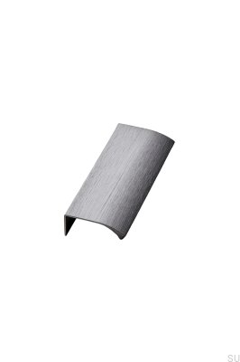 Poignée de meuble Edge Straight 100 en aluminium anthracite brossé