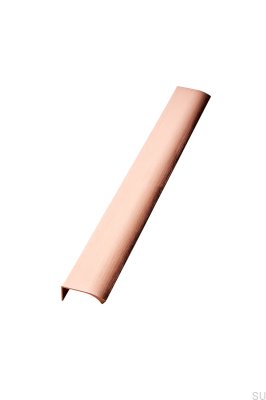 Poignée de meuble Edge Straight 350 en aluminium et cuivre brossé
