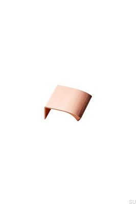 Poignée de meuble Edge Straight 40 en aluminium et cuivre brossé