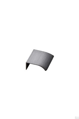 Poignée de meuble Edge Straight 40 en aluminium brossé anthracite