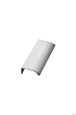 Poignée de meuble Edge Straight 100 en aluminium blanc mat