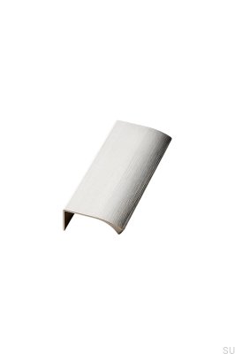 Poignée de meuble Edge Straight 100 en aluminium argenté