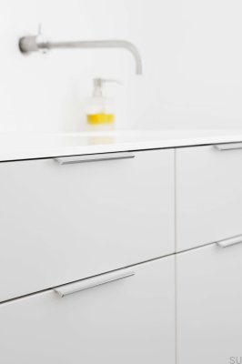 Poignée de meuble Edge Straight 200 en aluminium anodisé