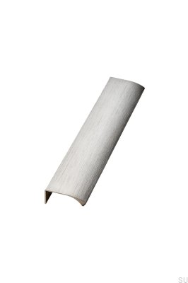 Poignée de meuble Edge Straight 200 en aluminium argenté