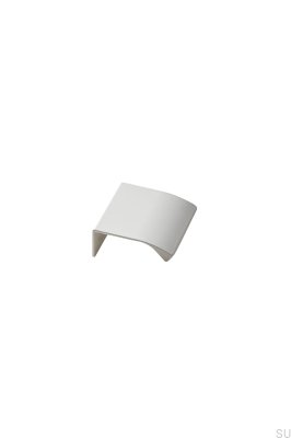 Poignée de meuble Edge Straight 40 en aluminium blanc mat