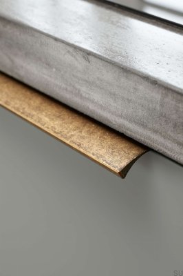 Poignée de meuble Edge Straight 200 en aluminium doré antique