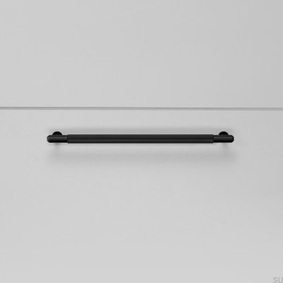 Poignée de meuble allongée Linear 225 en acier noir