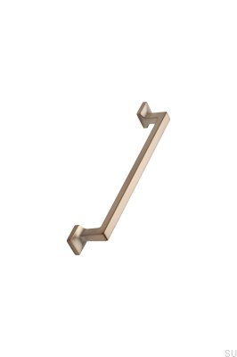 Poignée de meuble allongée en métal doré brossé Heritage 320