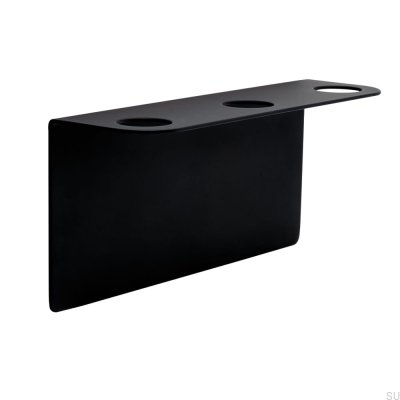 Porte-distributeur de savon triple, noir mat