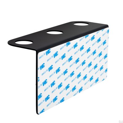 Porte-distributeur de savon triple, noir mat