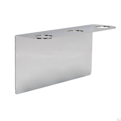 Porte-distributeur de savon triple, acier chromé poli