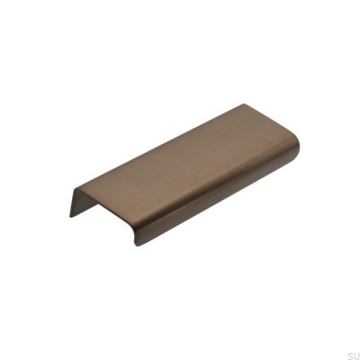 Poignée de meuble Lip 120 edge, laiton, marron, brossé