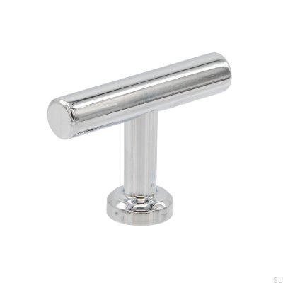 Bouton de meuble T-Bar Viva, laiton, chrome poli
