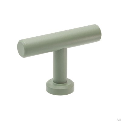 Bouton de meuble T-Bar Viva Steel Green