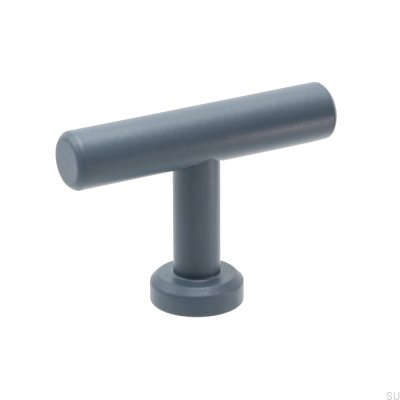 Bouton de meuble T-Bar Viva Steel Storm Blue