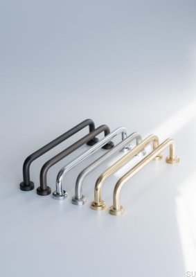 Poignée de meuble oblongue Viva 128, acier inoxydable brossé