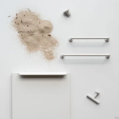 Poignée de meuble oblongue Viva 128 gris acier