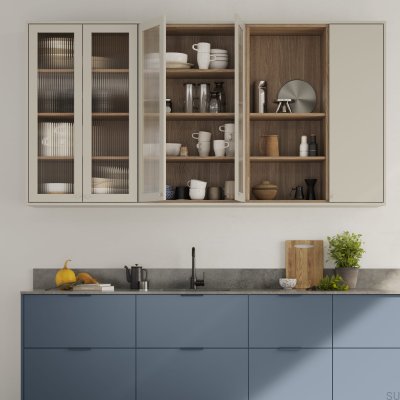 Poignée de meuble Edge Side 40 Aluminium Storm Blue