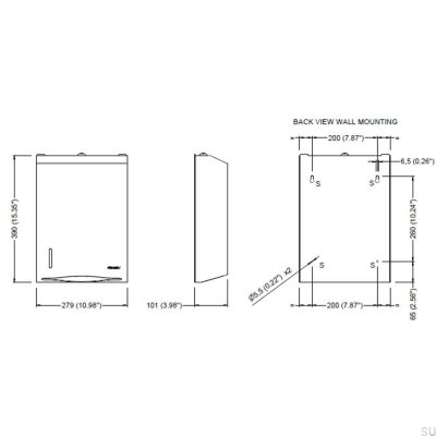 Distributeur de serviettes en papier Stay en acier brossé