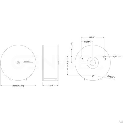Porte-rouleau de papier toilette en acier brossé Jumpo Stay