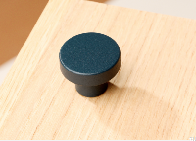 Bouton de meuble circulaire 33 en métal Bleu Profond
